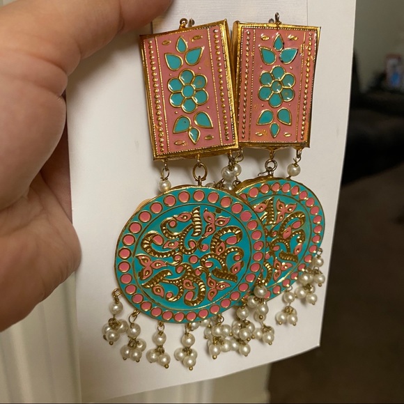 Earrings / Rajistani indian pakistani jewelry sake - Picture 2 of 3